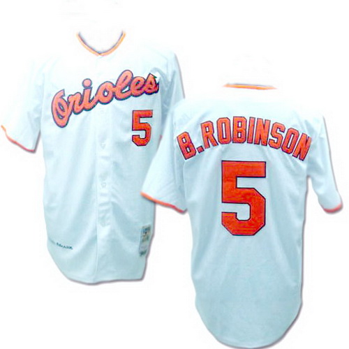 Baltimore Orioles State of Arkansas Brooks Robinson Throwback 5 White M&N MLB Jersey
